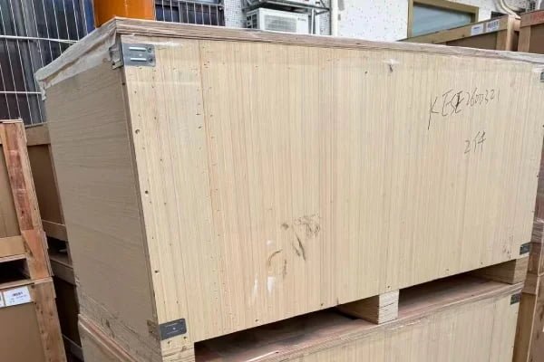Air freight cargo warehouse handling and export staging for industrial measuring equipment